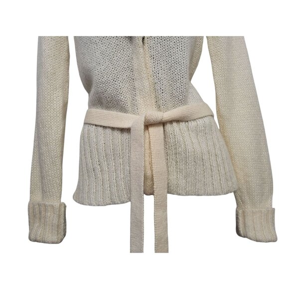 Vintage GAP Belted Shawl Collar Cardigan Knit Sweaater - Picture 6 of 10
